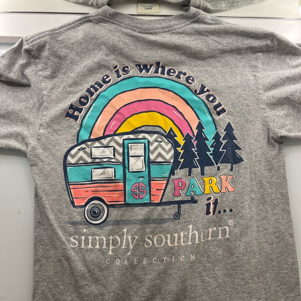 simply southern “home is where you park it” grey tee